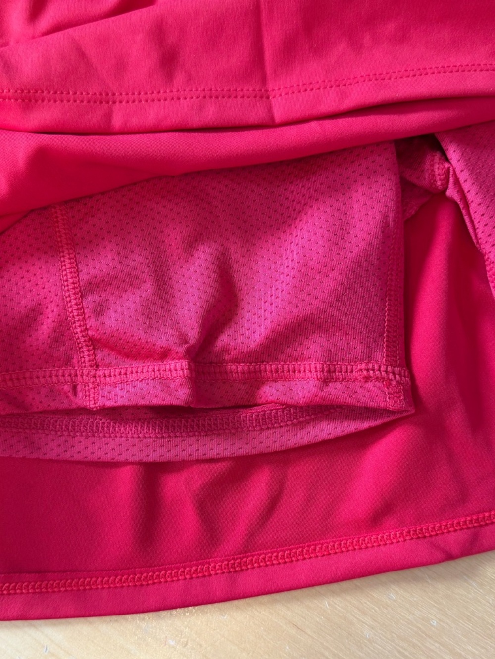 SANTINY High-Waisted A-Line Skort in  Red XS NWT! Athletic shorts skirt - Picture 10 of 11